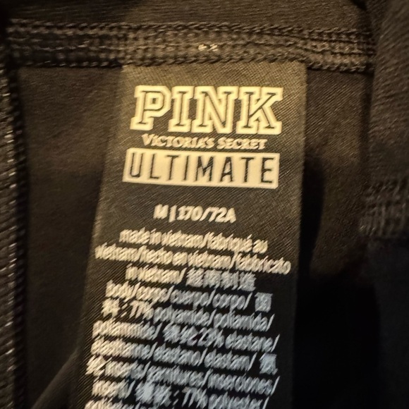 NWT PINK Victoria Secret High Waisted Lt Blue/Black/White Legging Size M (2016) - Picture 4 of 9